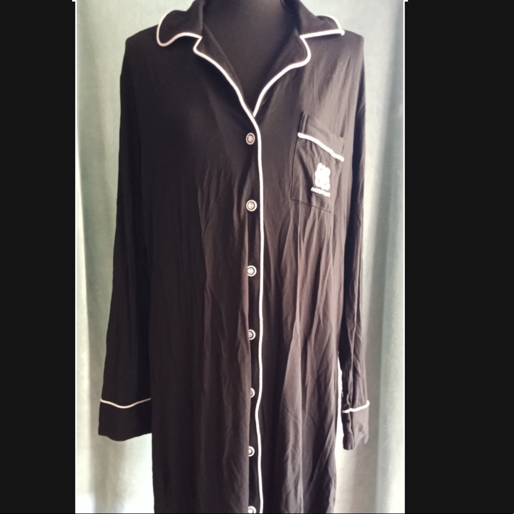 ๐HP๐Nora Twips Black Long Sleeve Sleep Dress - Picture 9 of 9